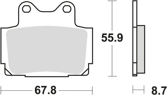 Trw remblokken mcb 541 brake pads organ. mcb 541