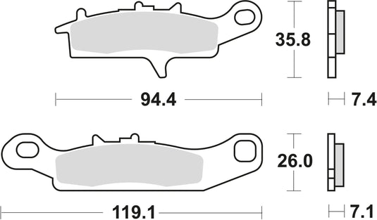 Trw bremsbelag mcb 757 brake pads sinter mcb 757 si
