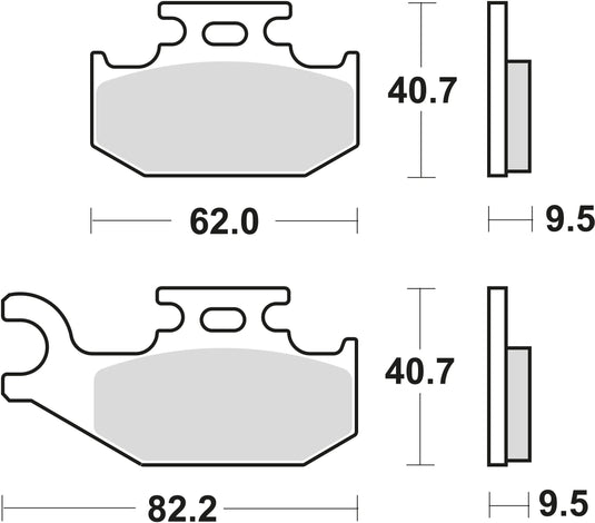 Trw remblokken mcb 723 brake pads sinter mcb 723 si