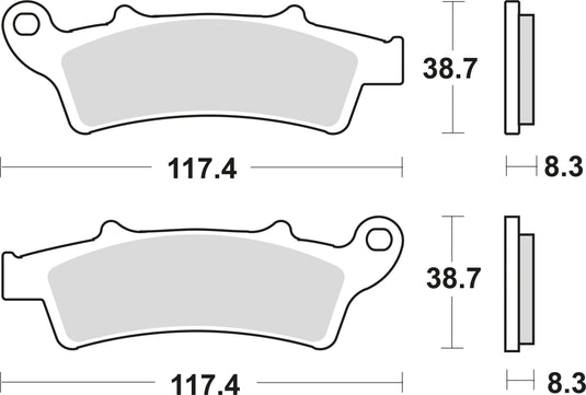 Trw bremsbelag mcb 726 brake pads organ. mcb 726
