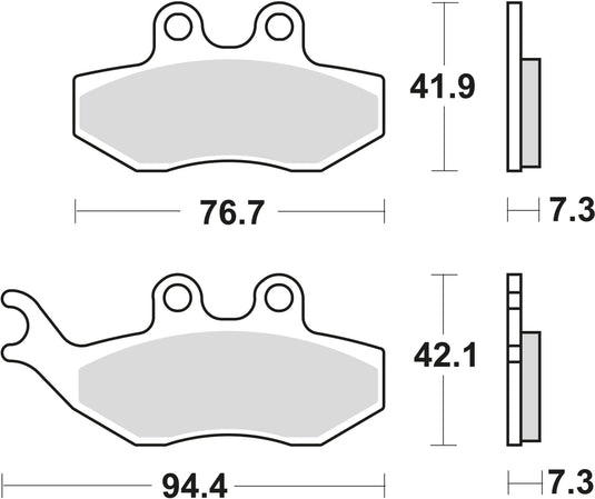 Trw bremsbelag mcb 734 brake pads organ. mcb 734