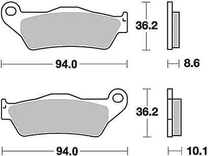 Trw bremsbelag mcb 707 brake pads sinter mcb 707 sh