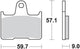 Trw remblokken mcb 729 brake pads sinter mcb 729 sh
