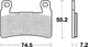 Trw remblokken mcb 703 brake pads sinter mcb 703 sv