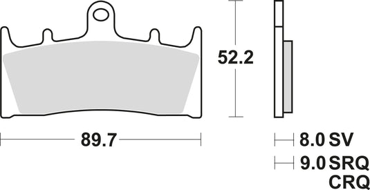 Trw bremsbelag mcb 659 brake pads sinter mcb 659 sv