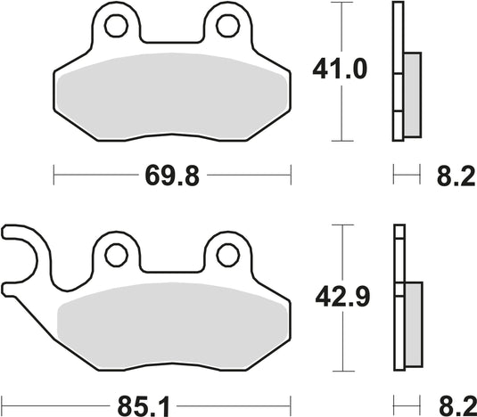 Trw bremsbelag mcb 684 brake pads organ. mcb 684