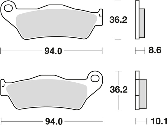 Trw remblokken mcb 707 brake pads organ. mcb 707