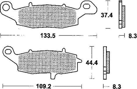 Trw remblokken mcb 682 brake pads organ. mcb 682