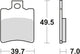 Trw remblokken mcb 696 brake pads organ. mcb 696 ec