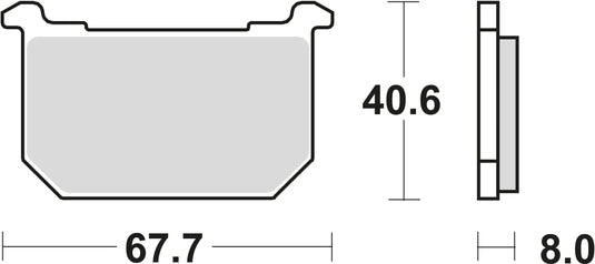 Trw remblokken mcb 515 brake pads organ. mcb 515