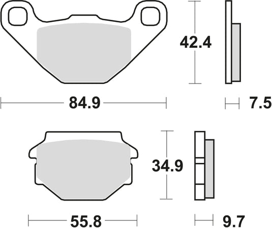 Trw bremsbelag mcb 657 brake pads organ. mcb 657