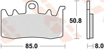 Trw remblokken mcb 856 brake pads sinter mcb 856 sv