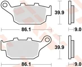 Trw bremsbelag mcb 841 brake pads organ. mcb 841