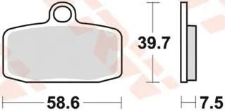 Trw bremsbelag mcb 842 brake pads sinter mcb 842 si
