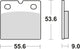 Trw remblokken mcb 19 brake pads organ. mcb 19