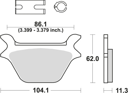 Trw remblokken mcb 583 brake pads org.perf. mcb 583