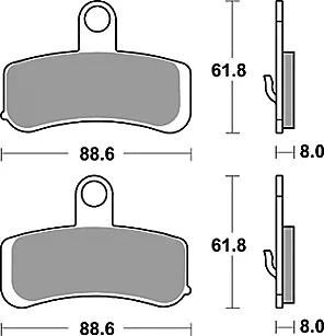 Trw bremsbelag mcb 813 brake pads org.perf. mcb 813