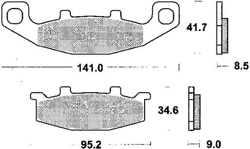 Trw bremsbelag mcb 569 brake pads organ. mcb 569