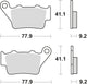 Trw remblokken mcb 672 brake pads sinter mcb 672 si