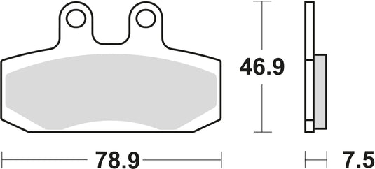 Trw bremsbelag mcb 673 brake pads organ. mcb 673