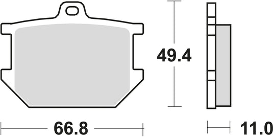 Trw bremsbelag mcb 68 brake pads organ. mcb 68