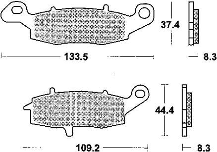 Trw bremsbelag mcb 681 brake pads organ. mcb 681