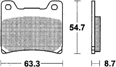 Trw bremsbelag mcb 530 brake pads organ. mcb 530