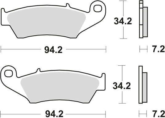 Trw bremsbelag mcb 669 brake pads sinter mcb 669 si