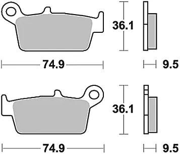 Trw bremsbelag mcb 575 brake pads organ. mcb 575