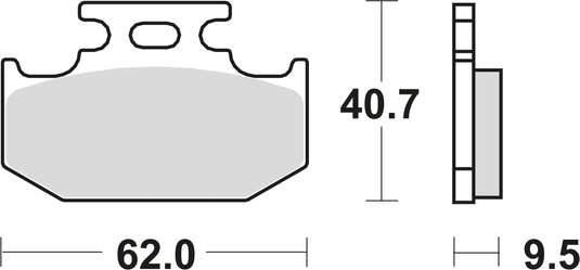 Trw remblokken mcb 625 brake pads sinter mcb 625 si