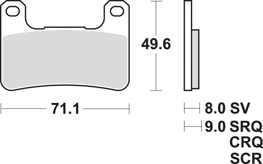Trw bremsbelag mcb 752 brake pads sinter mcb 752 sv