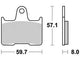 Trw remblokken mcb 691 brake pads sinter mcb 691 sh