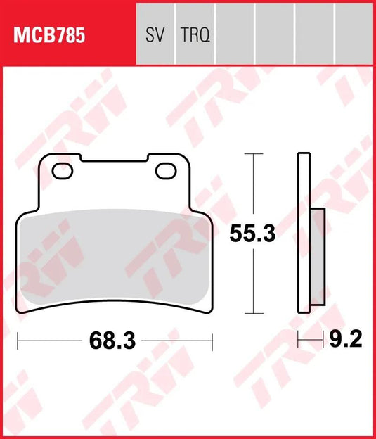 Trw bremsbelag mcb 785 brake pads organ. mcb 785