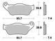 Trw remblokken mcb 786 brake pads organ. mcb 786