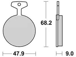 Trw bremsbelag mcb 44 brake pads organ. mcb 44