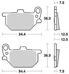 Trw bremsbelag mcb 520 brake pads organ. mcb 520