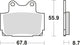 Trw remblokken mcb 541 brake pads sinter mcb 541 sh