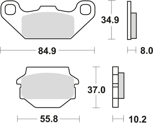 Trw remblokken mcb 560 brake pads organ. mcb 560