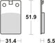 Trw remblokken mcb 564 brake pads sinter mcb 564 sr