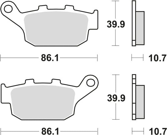 Trw bremsbelag mcb 585 brake pads sinter mcb 585 sh