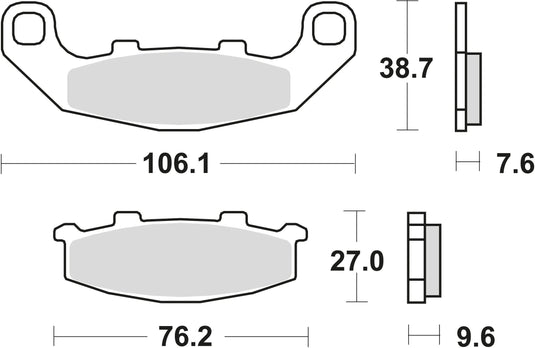 Trw bremsbelag mcb 586 brake pads sinter mcb 586 sv