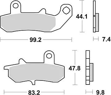Trw bremsbelag mcb 612 brake pads sinter mcb 612 sh