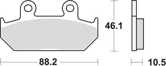 Trw remblokken mcb 624 brake pads sinter mcb 624 sv