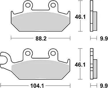 Trw bremsbelag mcb 627 brake pads sinter mcb 627 sv