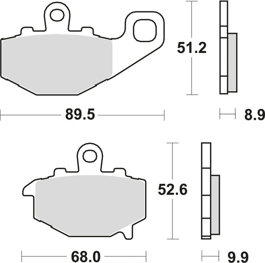 Trw remblokken mcb 662 brake pads sinter mcb 662 sh