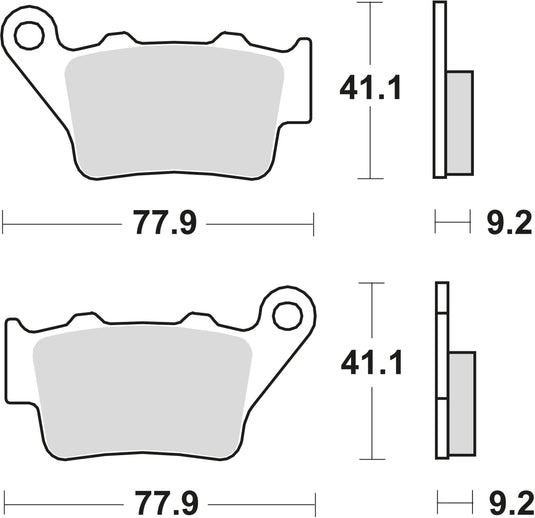 Trw bremsbelag mcb 672 brake pads sinter mcb 672 rsi