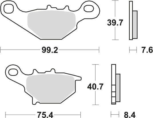 Trw bremsbelag mcb 679 brake pads sinter mcb 679 si