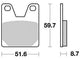 Trw remblokken mcb 702 brake pads sinter mcb 702 sh