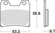 Trw remblokken mcb 725 brake pads sinter mcb 725 sh