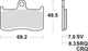 Trw remblokken mcb 737 brake pads carbon mcb 737 crq